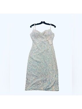 Siena Sequin Cowl Neck Midi Dress Womens Size 6